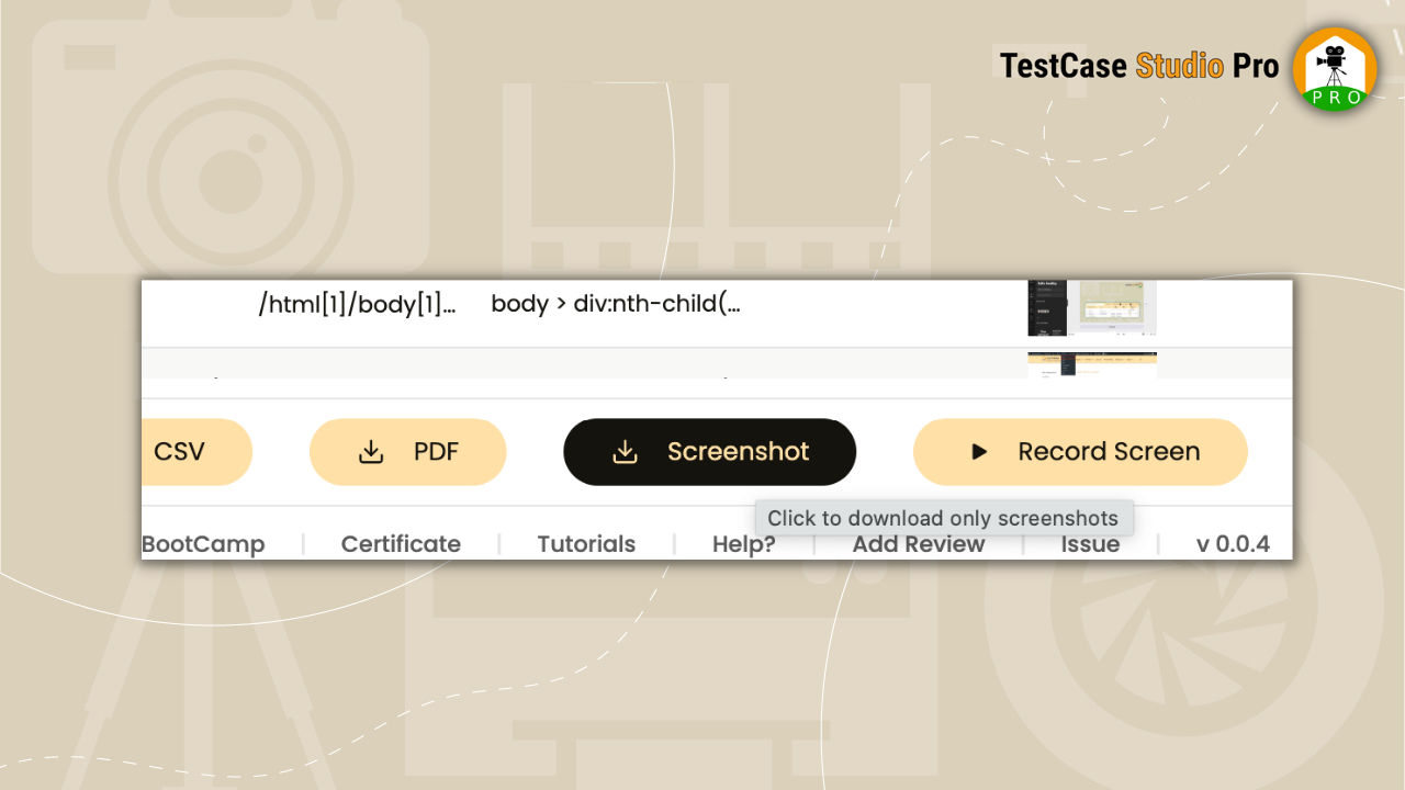 TCS PRO Download Screenshots SelectorsHub